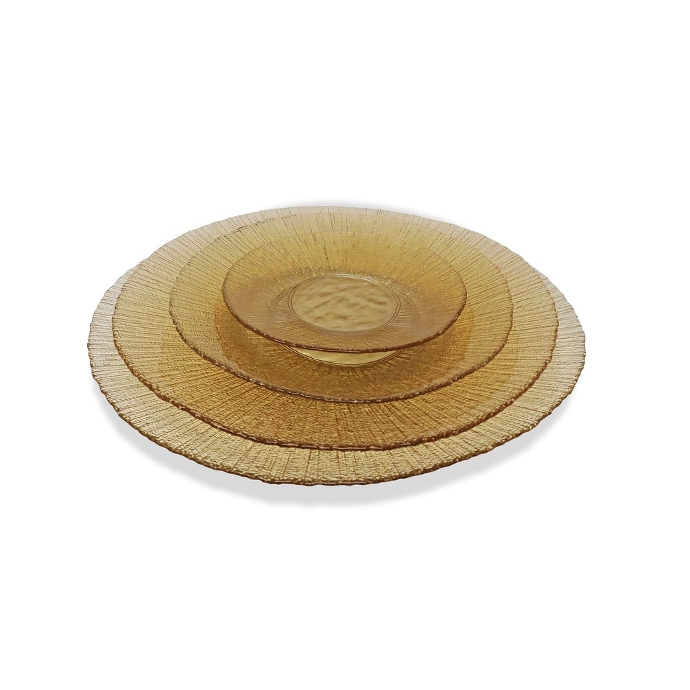 Set of 4 Organic Shaped Gold Plates