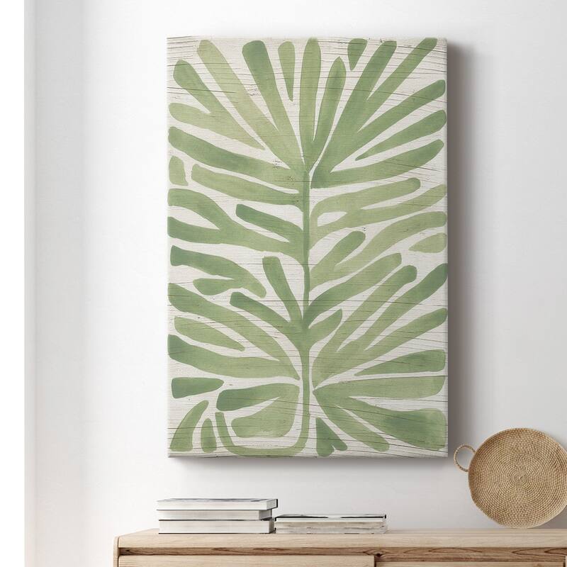 Driftwood Palm Leaf IV Premium Gallery Wrapped Canvas - Ready to Hang