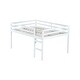 preview thumbnail 12 of 10, Full Size Loft Bed with Wide Ladder and Guard Rails, Rubber Wood Frame with Open Underbed Storage