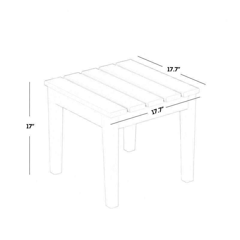 Shoreside Modern 12-Piece Folding Adirondack Chair With Ottoman And Side Table
