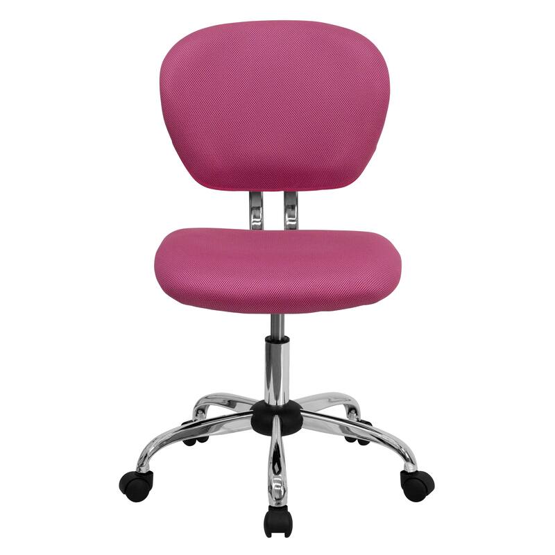 Mid-back Mesh Padded Swivel Task Office Chair with Chrome Base