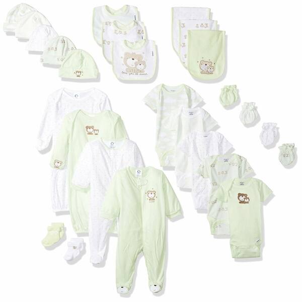Shop Gerber Baby 26 Piece Essentials Gift Set Teddy 0 3 Months Teddy On Sale Overstock 28702606