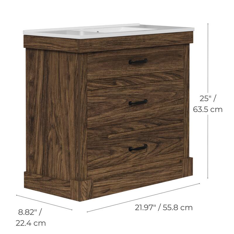 Teamson Home Donovan 36" Single Bathroom Vanity with Square Sink