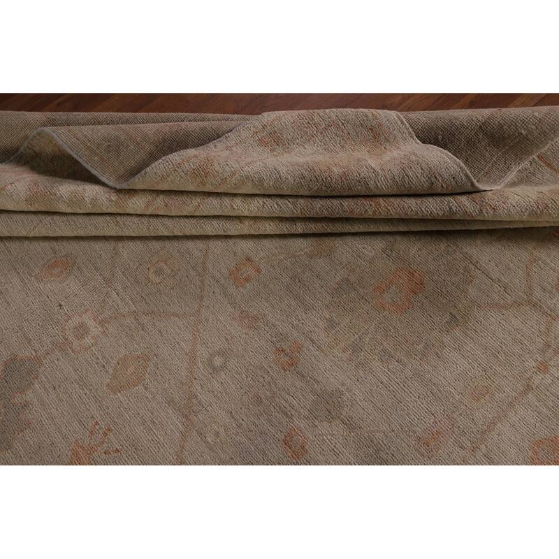 Vegetable Dye Oushak Area Rug Handmade Oriental Wool Carpet - 8'7" x 11'7"