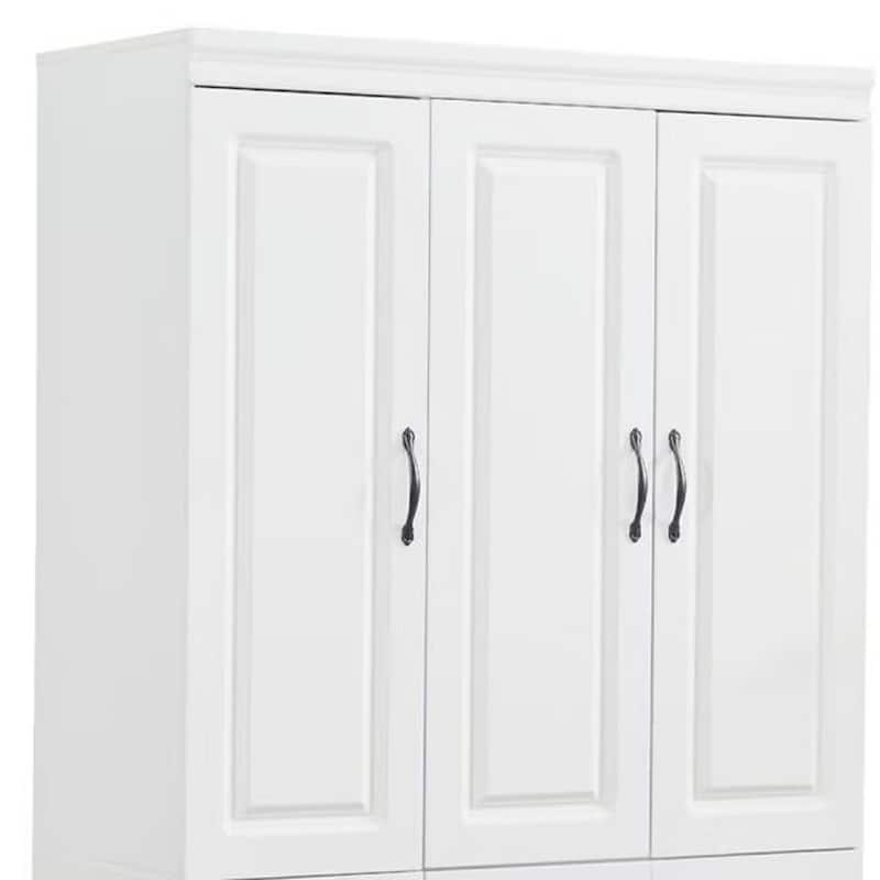 HomeRoots 74" White Five Door Two Drawer Combo Dresser
