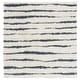 preview thumbnail 20 of 70, SAFAVIEH Venus Shag Moeidur 1.75-inch Thick Rug 5'3" Square - Ivory/Dark Grey - Square
