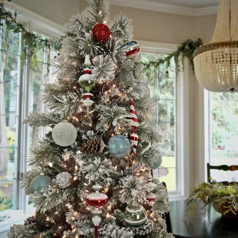 National Tree Company 11 in. HGTV Home Collection Nostalgic Traditions Ornaments, Multi-Colored, Set of 24 - 11 in