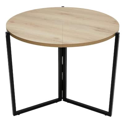 35" Foldable Multi-Use Round Table in Natural