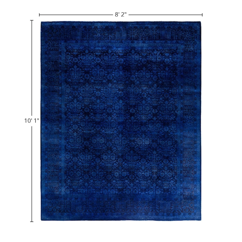 Fine Vibrance One-of-a-Kind Hand-Knotted Area Rug - Purple, 8' 2" x 10' 1" - 8' 2" x 10' 1"