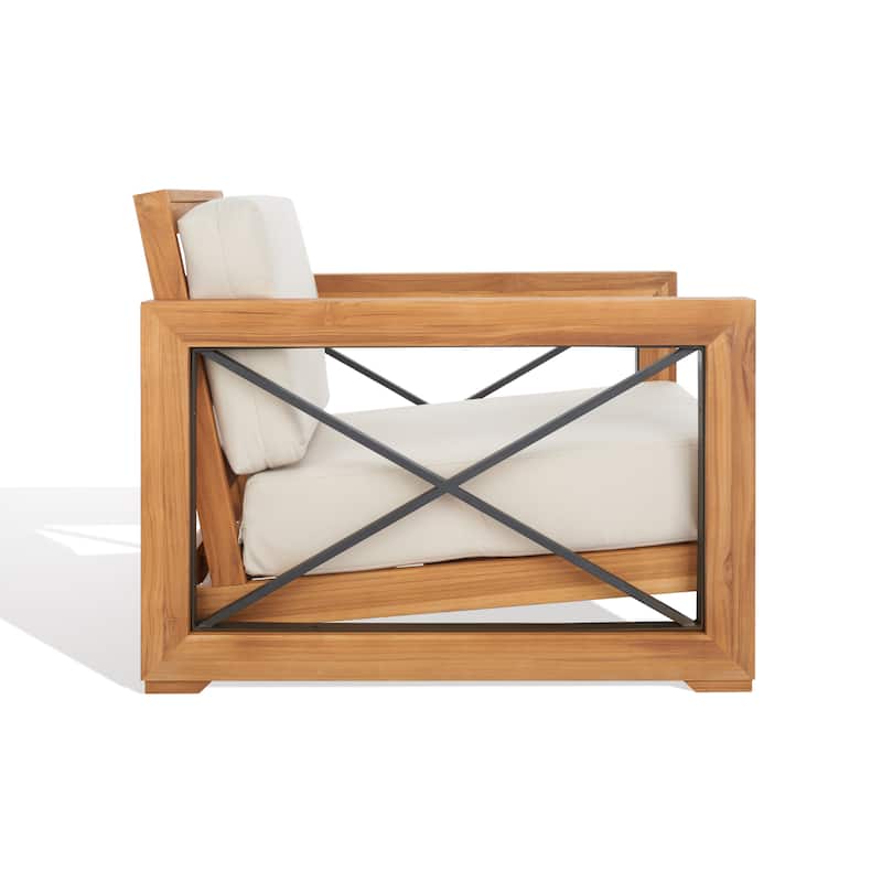 SAFAVIEH Couture Beth Outdoor Teak Club Chair - 32W x 37D x 29H