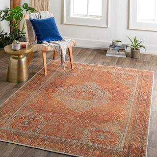 Livabliss Arani Traditional Medallion Washable Area Rug