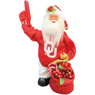 NCAA 12" Oklahoma Animated/Musical Santa
