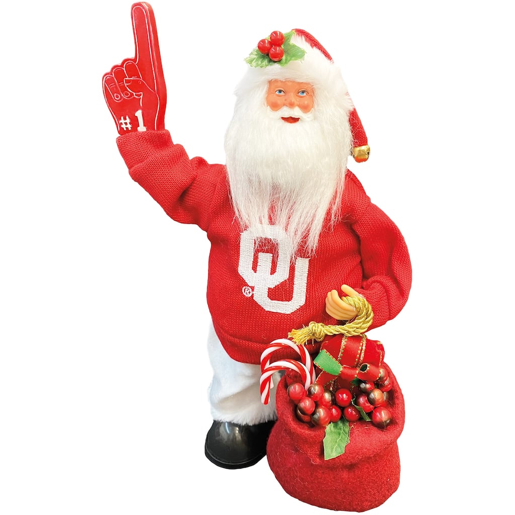 NCAA 12" Oklahoma Animated/Musical Santa