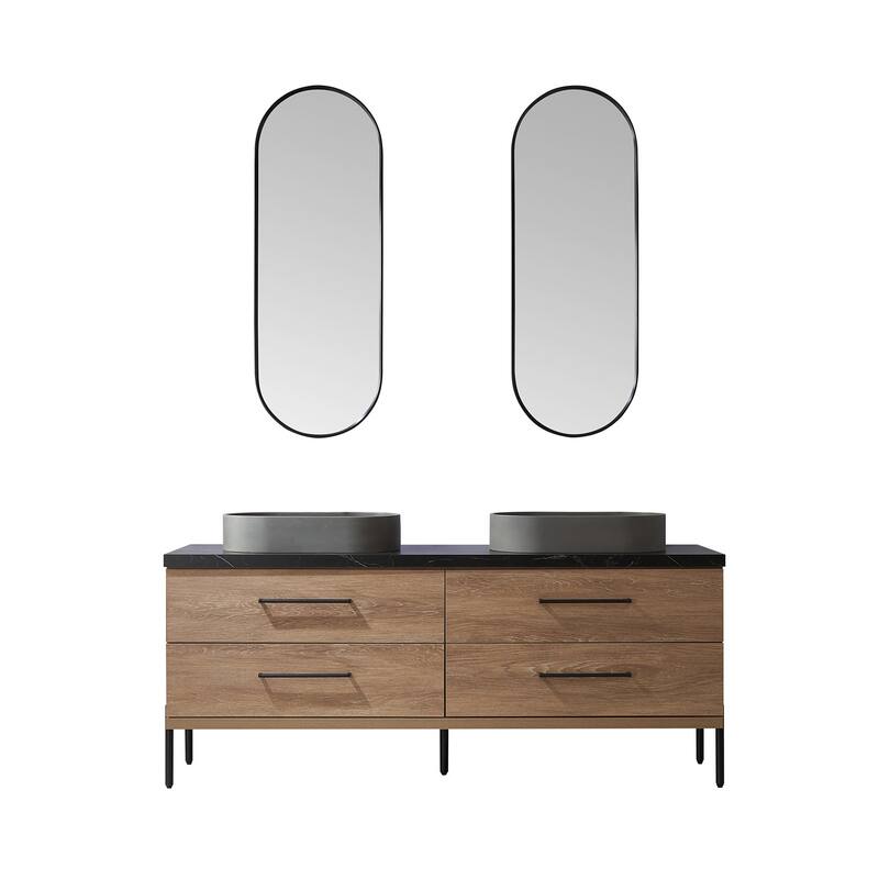 Miseno MV-705172O Trento 72" Free Standing Double Basin Vanity Set