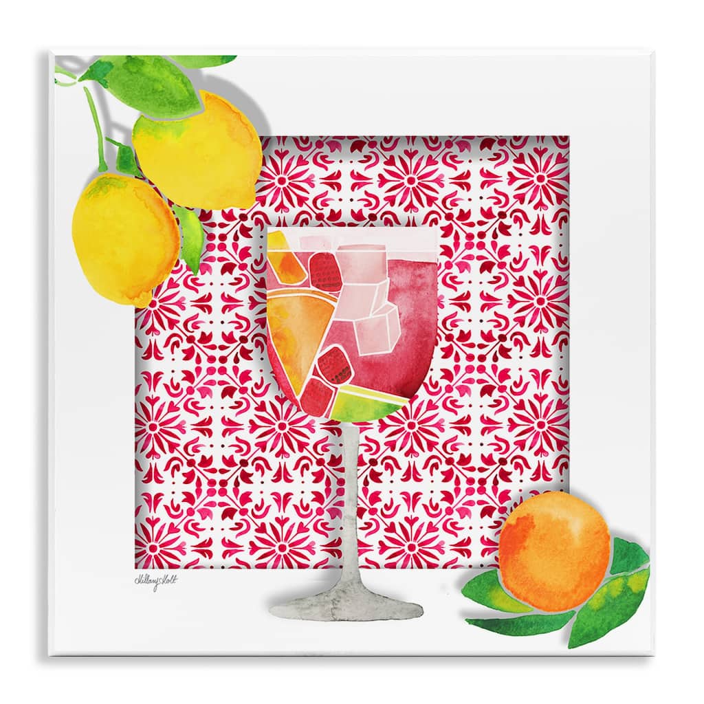 Stupell Fruity Sangria Drink Wall Plaque Art Design By Hillary Holt