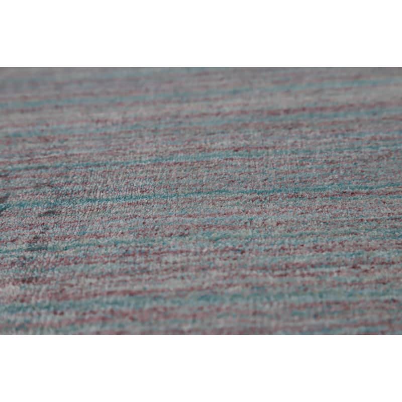 Striped Gabbeh Indian Rug Hand-Knotted Bedroom Wool Carpet - 3'11" x 5'10"