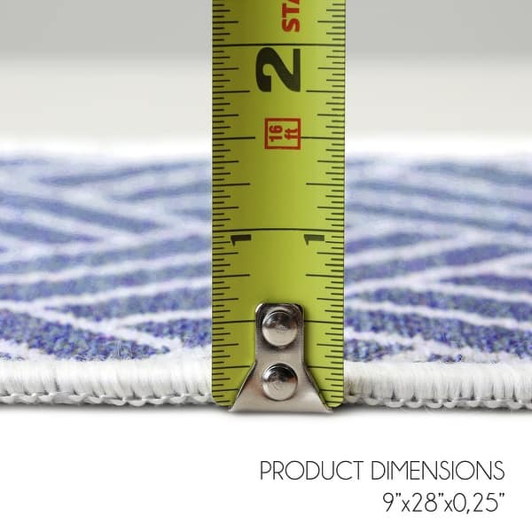 dimension image slide 0 of 5, SussexHome Monument Design 9" X 28" Stair Treads - 70% Cotton Anti-Slip Carpet Strips for Stairs-with Double Adhesive Tape