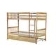 preview thumbnail 9 of 34, Twin over Twin Rubber Wood Bunk Bed with Trundle