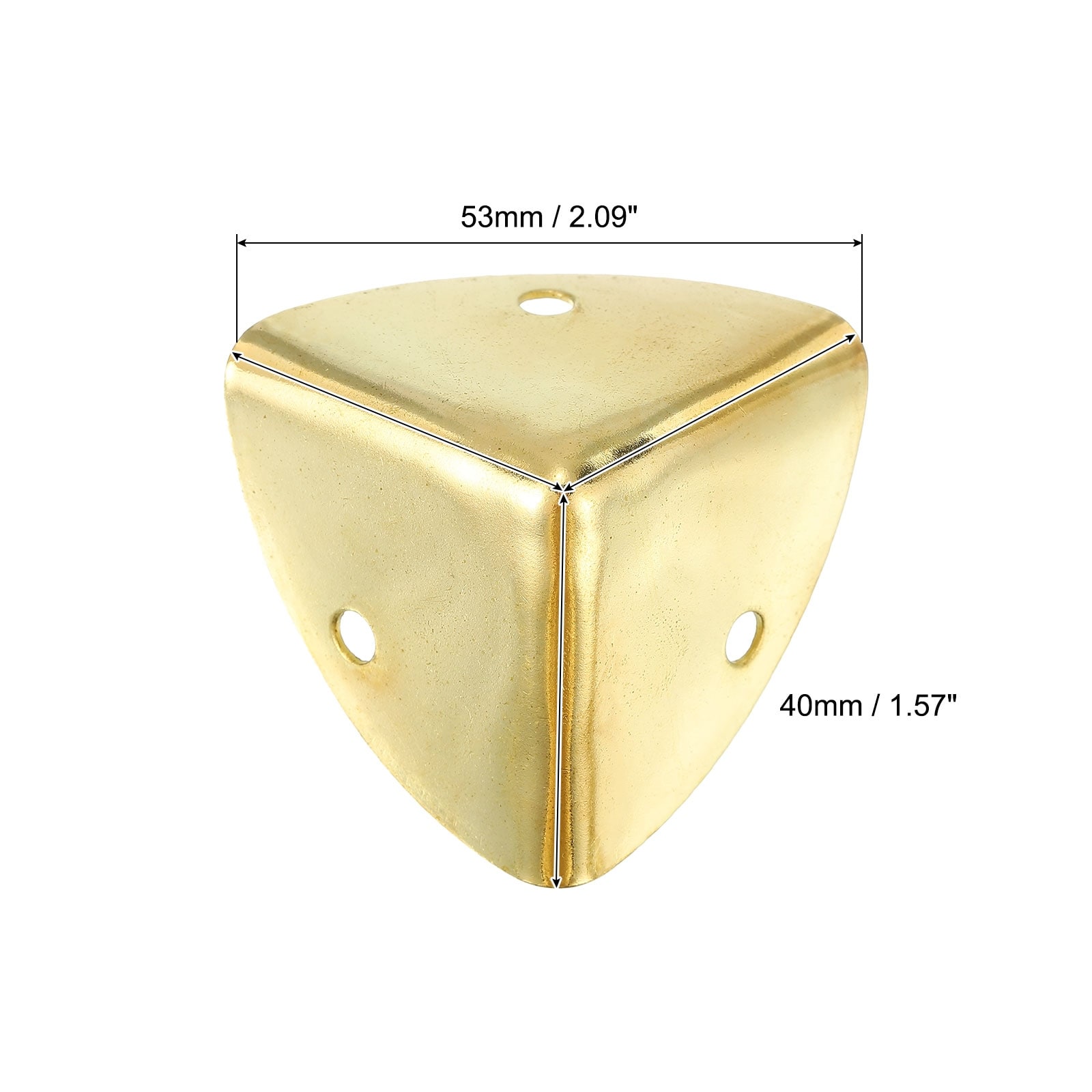 Metal Edge Guard, Decorative Box Corner Cover, Furniture Corner Edges Protector with Mounting Screw - Gold