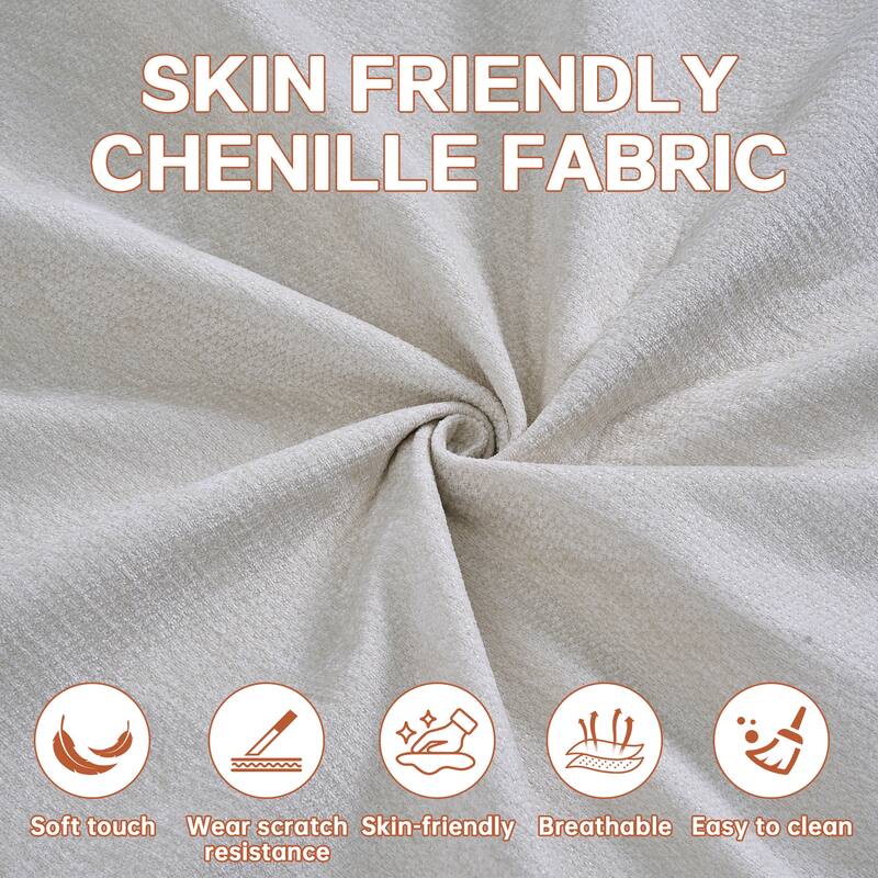 Chenille Memory Foam Sleeper Couch Freely Assembled Sectional Sofa with Chaise and Movable Armrests for Freely Assembled