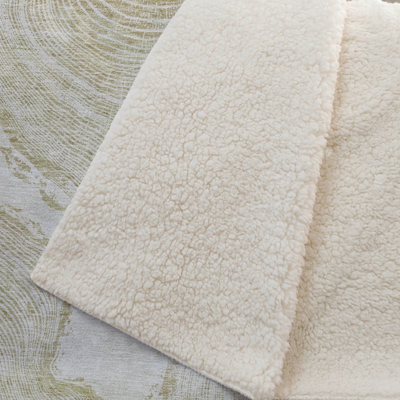 Premium Machine Washable Modern Wood Grain Sherpa Throw Blanket