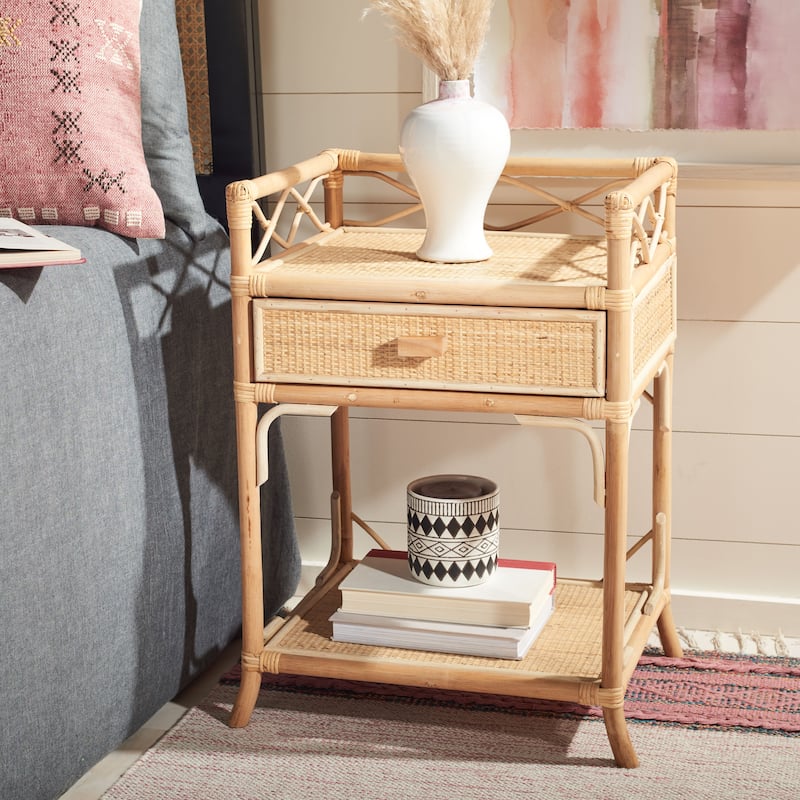 SAFAVIEH Mckayla Coastal 1-Drawer 1-Shelf Nightstand - Natural