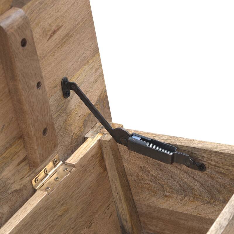 Elegant Design Solid Wood Lid Up Storage Bench Sturdy And Durable