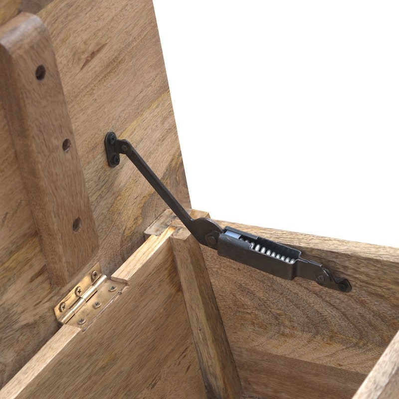 Solid Wood Lid Up Storage Bench Wholesale