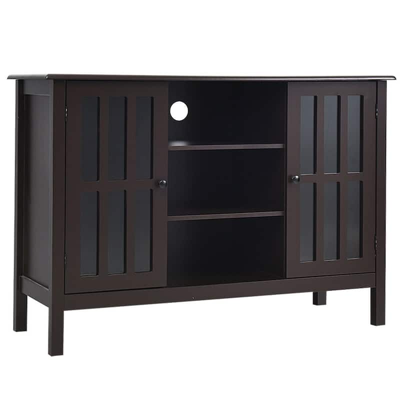 Gymax Wood TV Stand Entertainment Media Center Console for TV up to
