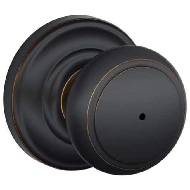 Schlage Andover Privacy Door Knob Set with Decorative Andover Trim