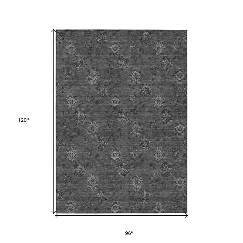 HomeRoots Floral Transitional Rectangle Outdoor Rug