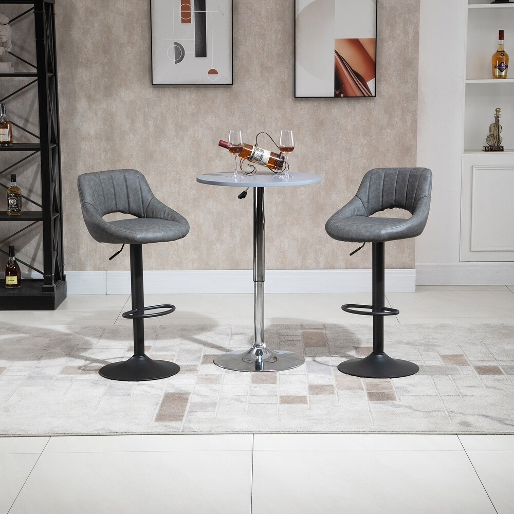 Leatherette Exterior 2x Burgundy Height Adjustable and Adjustable Swivel Gas Lift Available in 10 Colors TRESKO 2 x Bar Stools Set with Backrest Chrome Footrest Leatherette Exterior 2x Burgundy Height Adjustable and Adjustable Swivel Gas Lift Available in 10 Colors TRESKO 2 x Bar Stools Set with Backrest Chrome Footrest