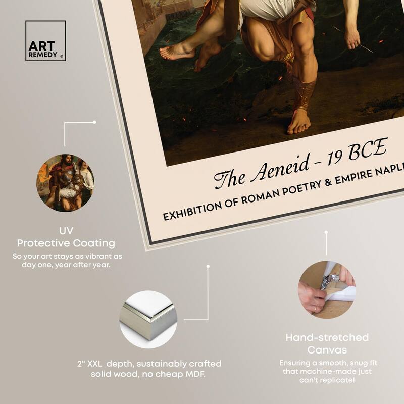 Burning of Troy Canvas by Art Remedy