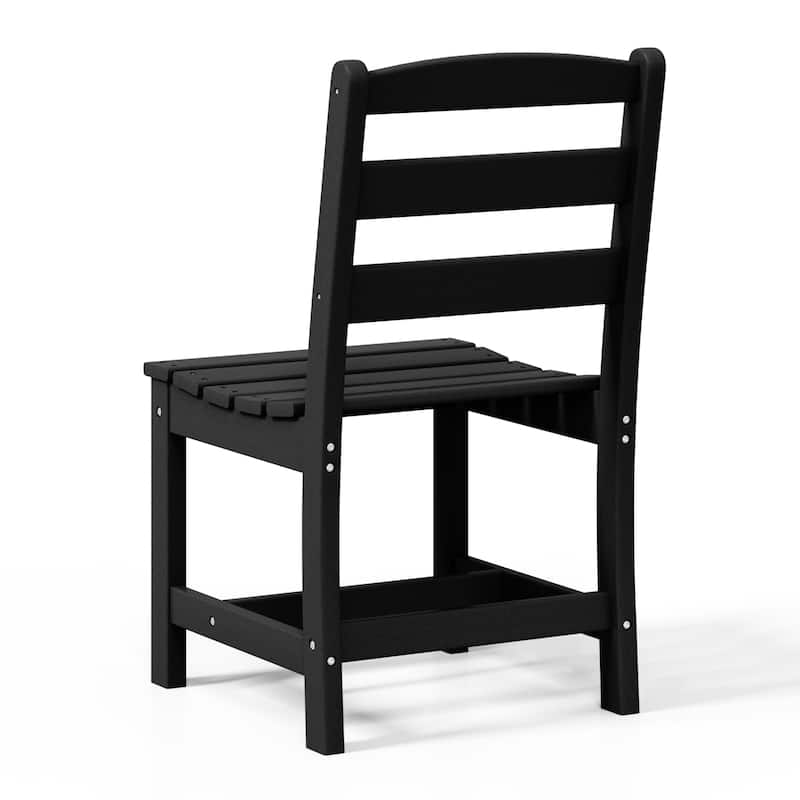 Shoreside Outdoor Patio Armless Dining Side Chair