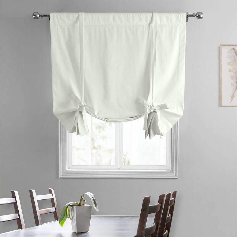 Exclusive Fabrics Solid Cotton Tie-Up Window Shade (1 Panel)