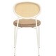 preview thumbnail 64 of 78, Leisuremod Euston Modern Dining Chair Upholstered Velvet or Leather Seat Wicker Back Accent Chair for Home Living Room & Kitchen