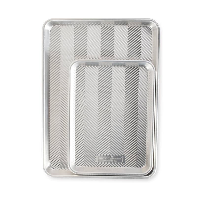 Nordic Ware Prism 2 pc Set Quarter and Half Sheet - Silver