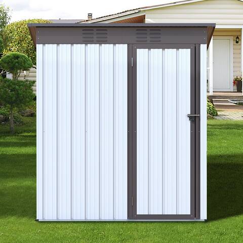 Outdoor Storage Shed With Lockable Doors