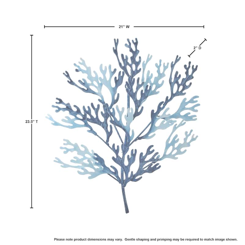 Metal Fan Coral Wall Décor 21x23.5"