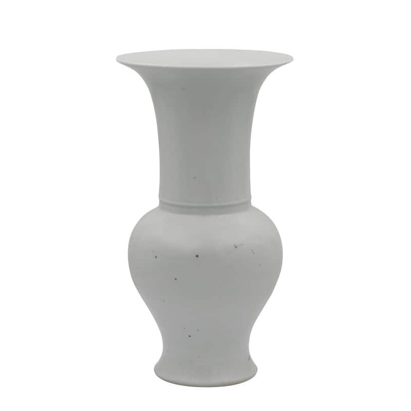 Busan White Baluster Vase