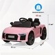 preview thumbnail 2 of 3, Ride-On Car, 12V Battery Electric Toy Car with MP3 Player, 4 Wheel Shock Absorbers, Best Gift for Christmas, Pink