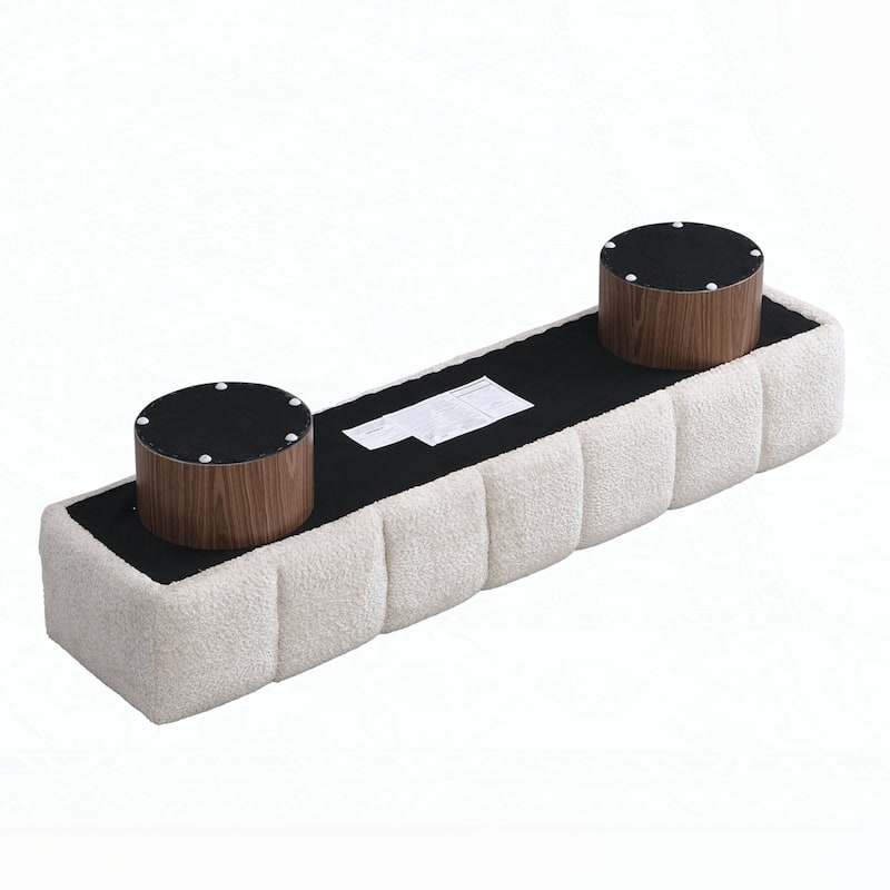 No-Assembly End of Bed Entryway Bench Ottoman