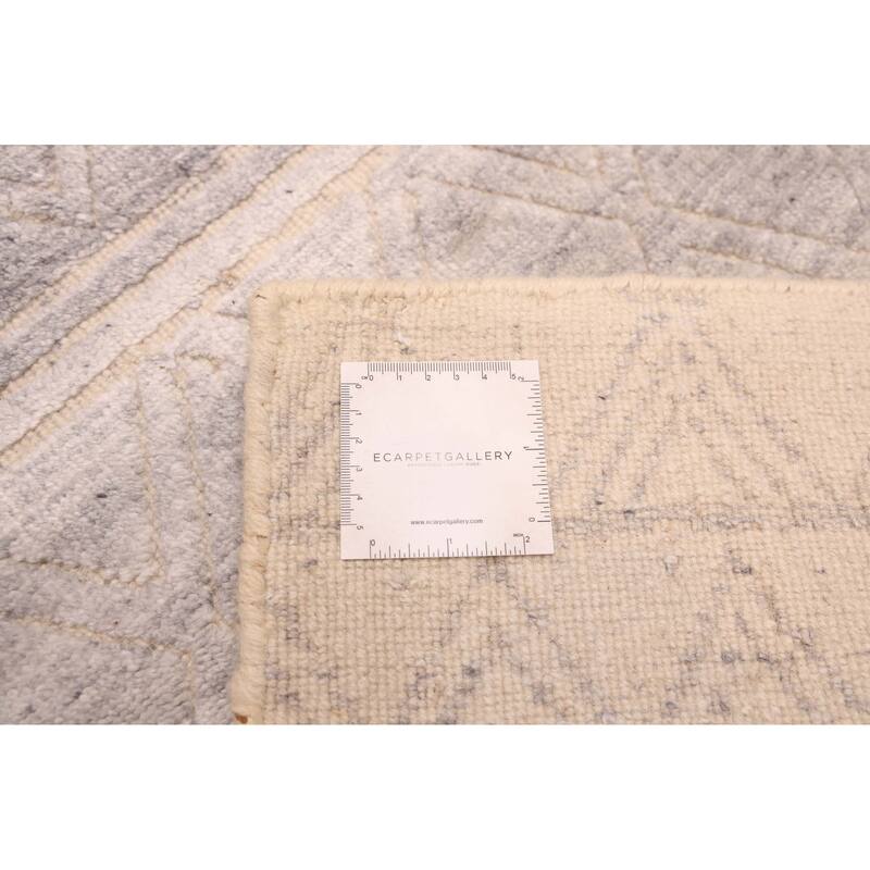 ECARPETGALLERY Hand Loomed Elysian Grey Wool Rug - 6'7 x 9'10