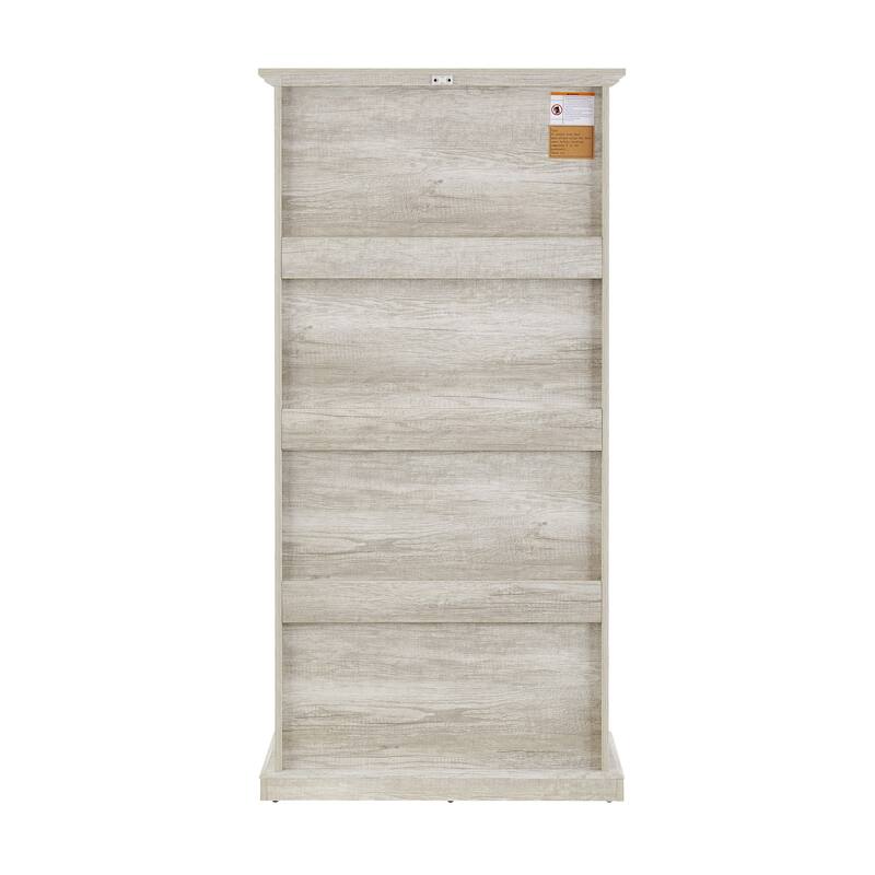 GDF Studio - Modern Cabinet Storage Curio Cabinet with Flip-Up Doors