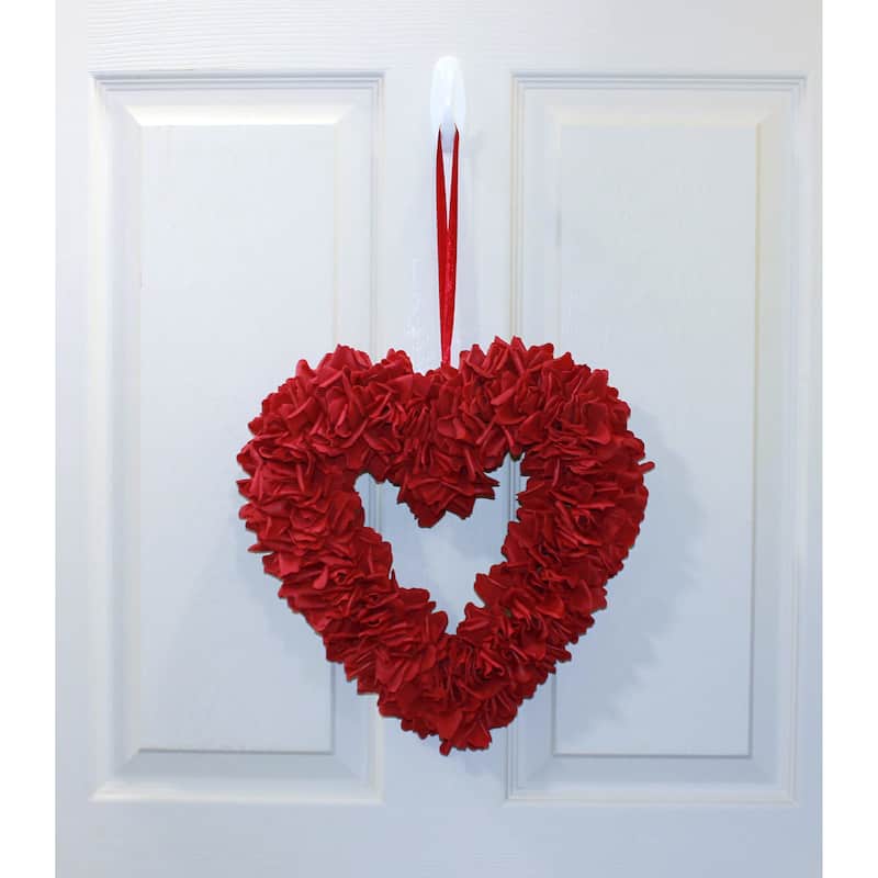 13" Floral Heart Wreath - 13