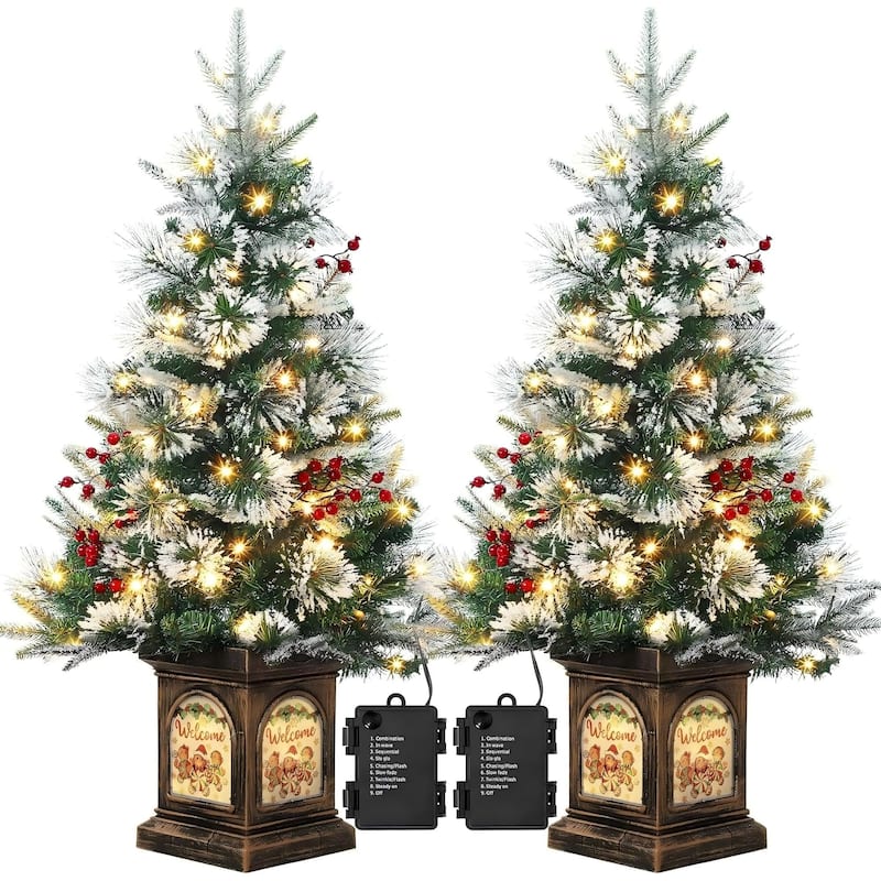 Christmas Tree with 78 Multi-Color Led Lights, 3 Ft Pre-Lit Artificial Christmas Decoration