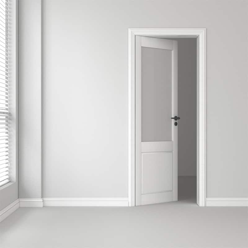 32 X 80 X 5 inch Frosted Glass Slab Door Interior Doors Solid Wood French Door