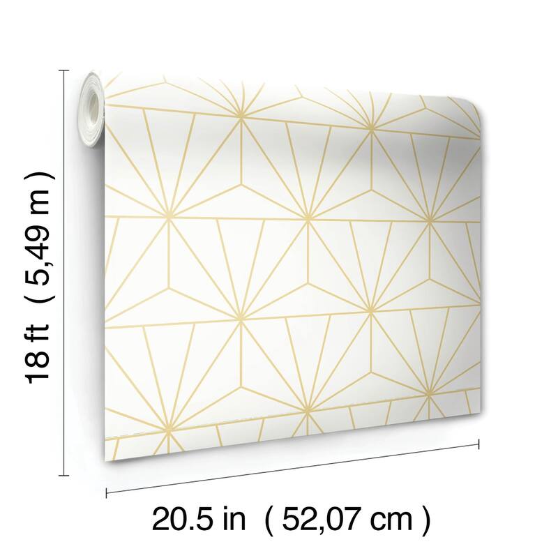Packed Party Geometric Gold Standard Peel and Stick Wallpaper