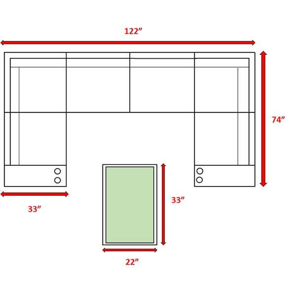 9 Piece Rattan Sectional Seating Group with Cushions Bed Bath
