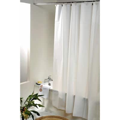 White Extra Long Shower Curtain Liner Plastic 71"W x 79"H